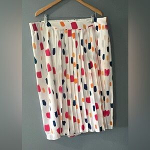 Women’s mixed abstract bright culottes wide leg crop elastic waist size 18/20